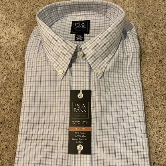 NWT Jos. A. Banks SlimFit Dress Shirt - 17/34 - Picture 4 of 6